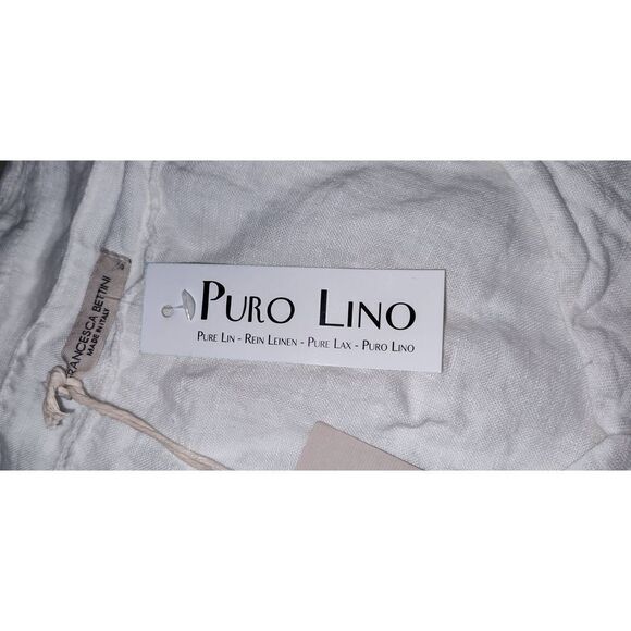 NWT FRANCESCA BETTINI 100% Linen short sleeve button up top. Made in Italy. Size - Picture 8 of 10